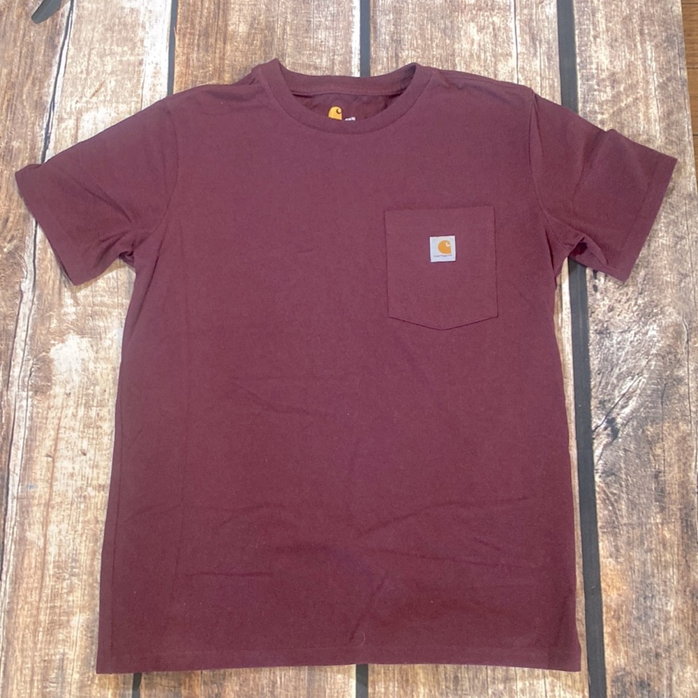 Carhartt small plum original for short sleeve t-shirt.